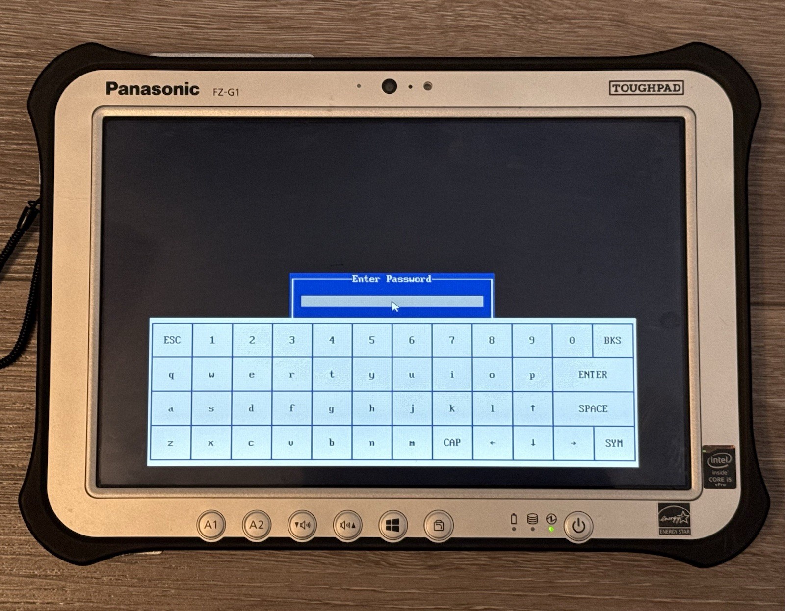 Bios Lock Panasonic Toughpad FZ-G1 10.1″ Core i5 8GB RAM 128gb SSD Ethernet