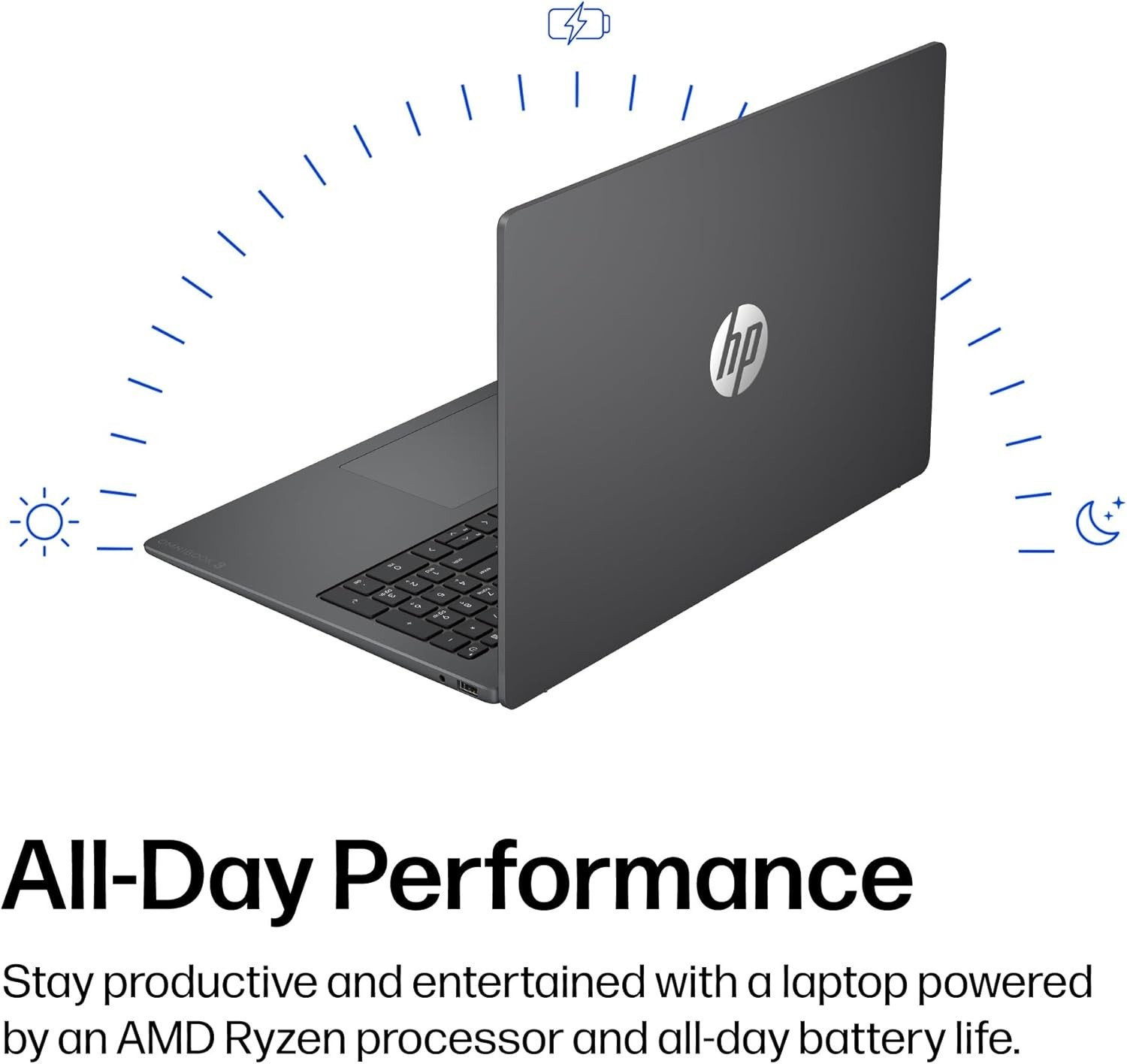HP OmniBook 3 16 inch Laptop PC, 2K Touchscreen, AMD Ryzen 3 30, 8GB 16-by0299nr