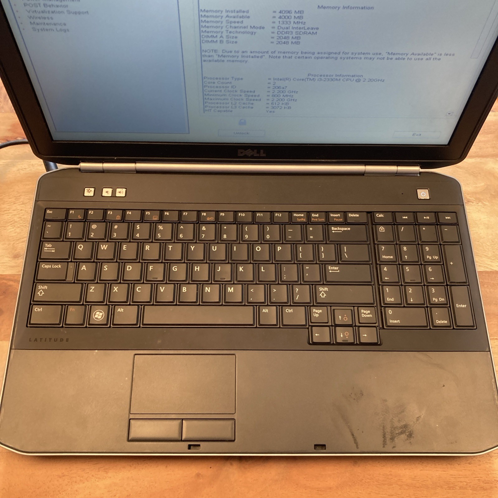 Dell Latitude E5520 Intel i3-2330M 2.2GHz 4 GB 250gb Hdd