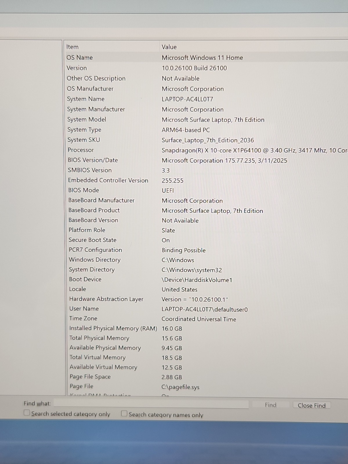 Microsoft Surface Laptop 7 13″ Snapdragon X Plus 16GB 512GB SSD (Read)