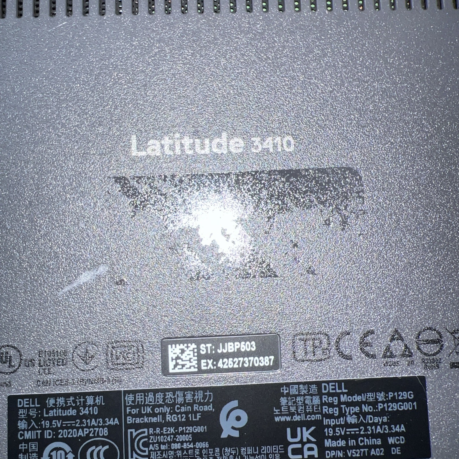 DELL LATITUDE 3410 INTEL CORE I7-10510U 8GB RAM **NO HD/ NO CADDIE/ NO OS