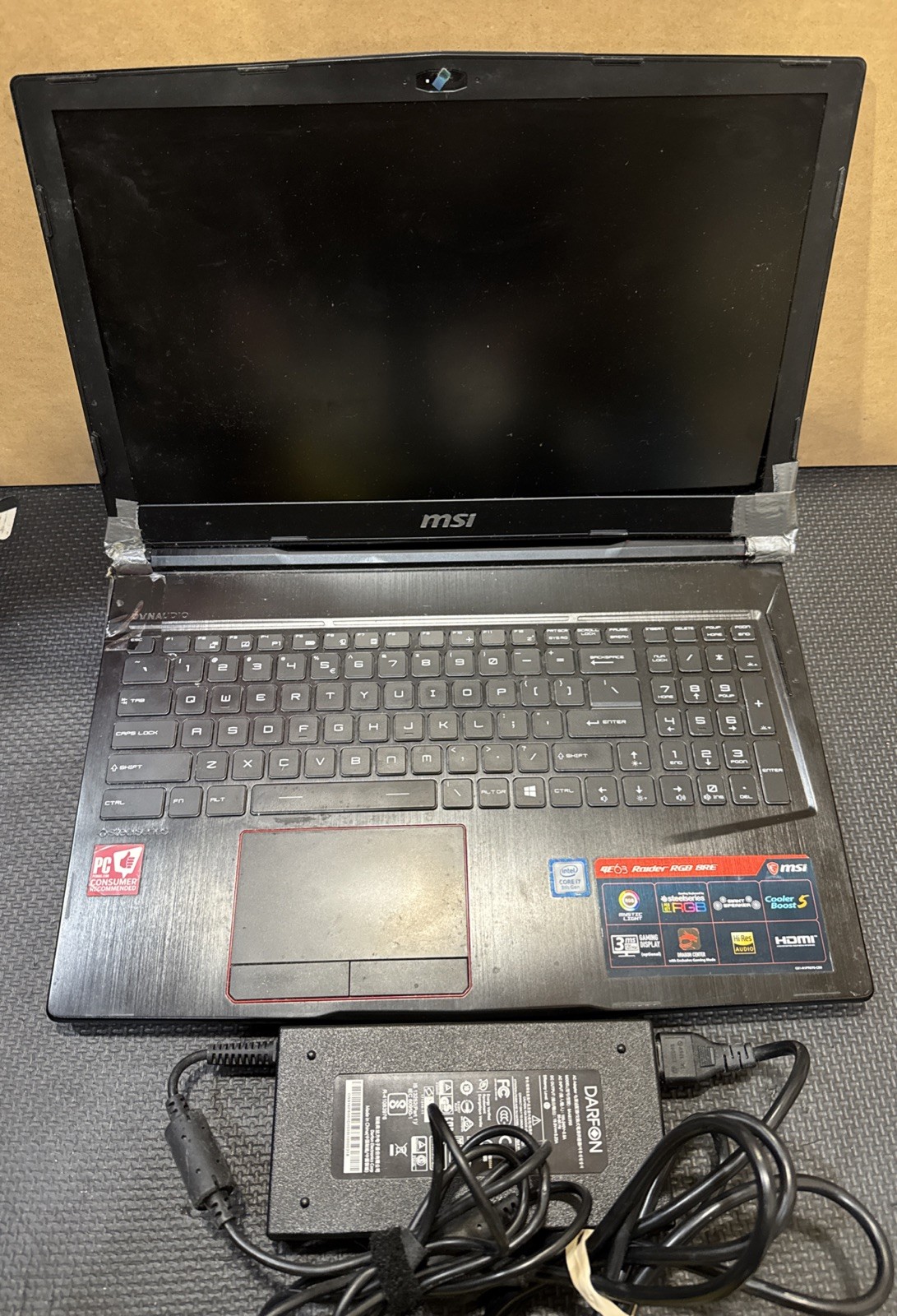 MSI GE63 RAIDER RGB 8RE GAMING LAPTOP INTEL I7 8th Gen NVIDIA GTX