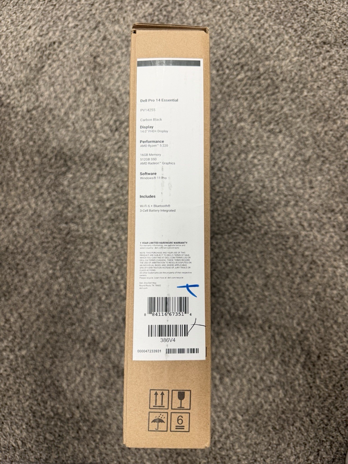 Dell Pro 14 Essential 14″ PV14255 -AMD Ryzen 5 220 16GB, 512GB SSD WIN 11 Pro