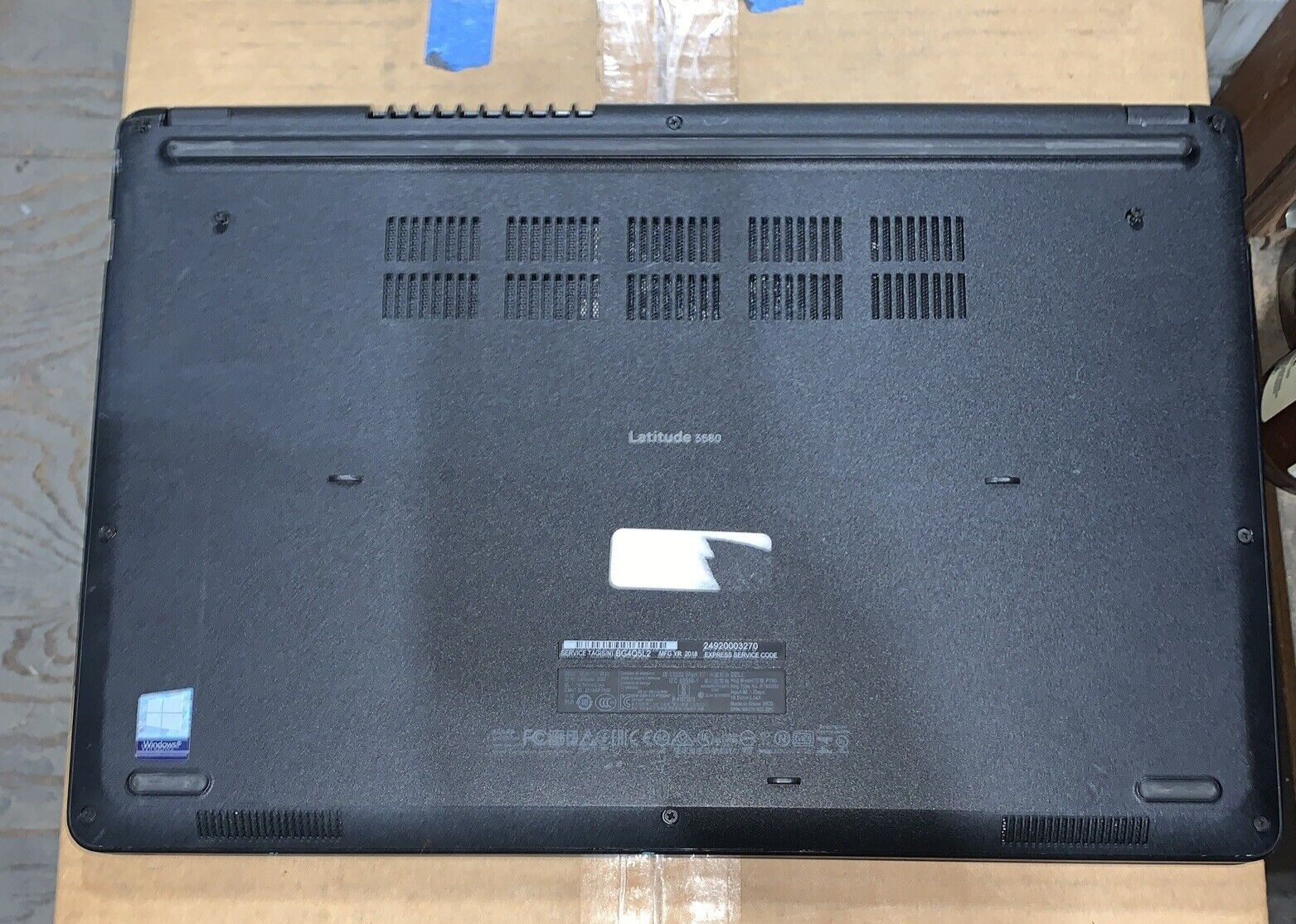 *DELL LATITUDE 3580 INTEL CORE i3-6006U 2.00GHZ 4GB RAM **NO HD/ NO CADDIE