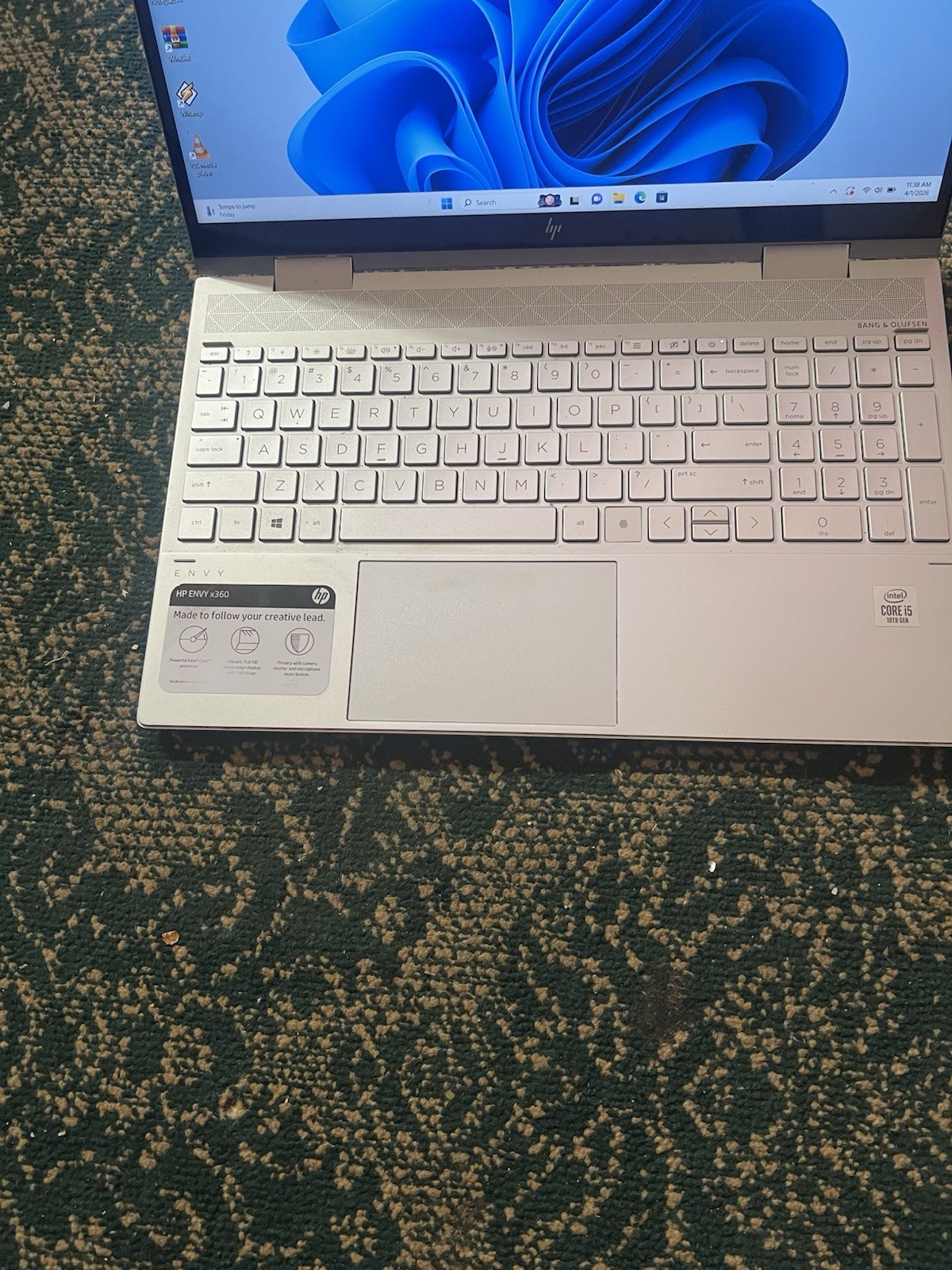 HP ENVY X360 15.6 Touchscreen Laptop | Core i5-1035G1 | 256GB SSD | 8GB RAM