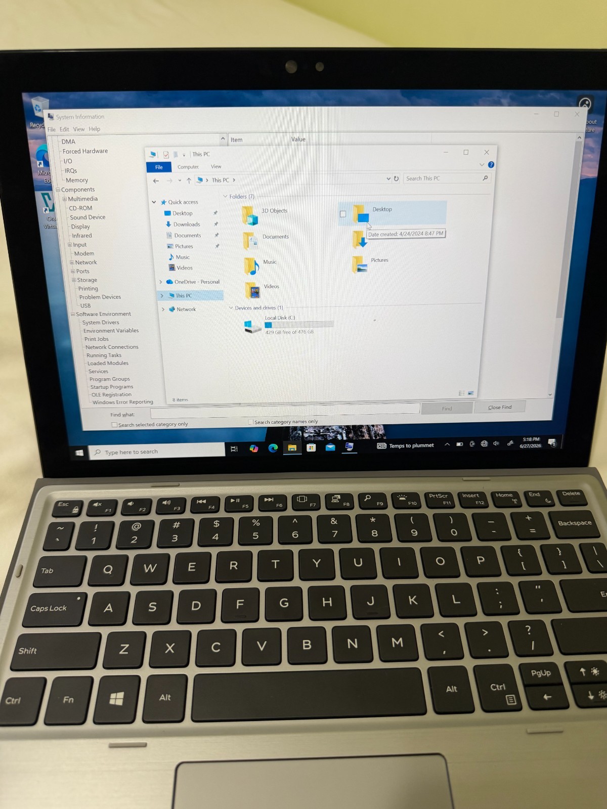 Dell Latitude 7200 2 in 1 12.3″ Core i7-8665U 1.9GHz 16GB RAM 512GB SSD WIN 10
