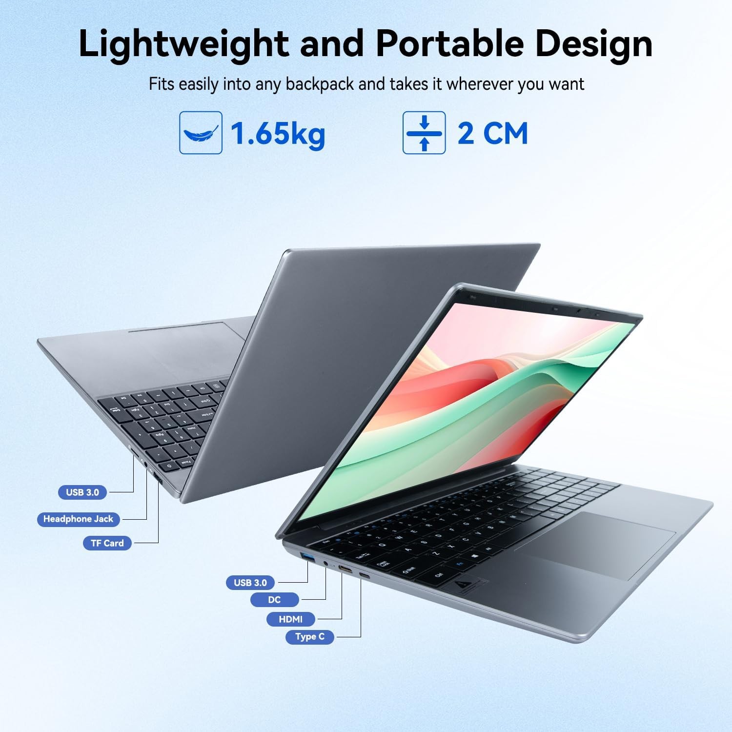Geviar LT1505 15.6″ FHD Laptop Intel Celeron N5095 16GB 512GB Win11H