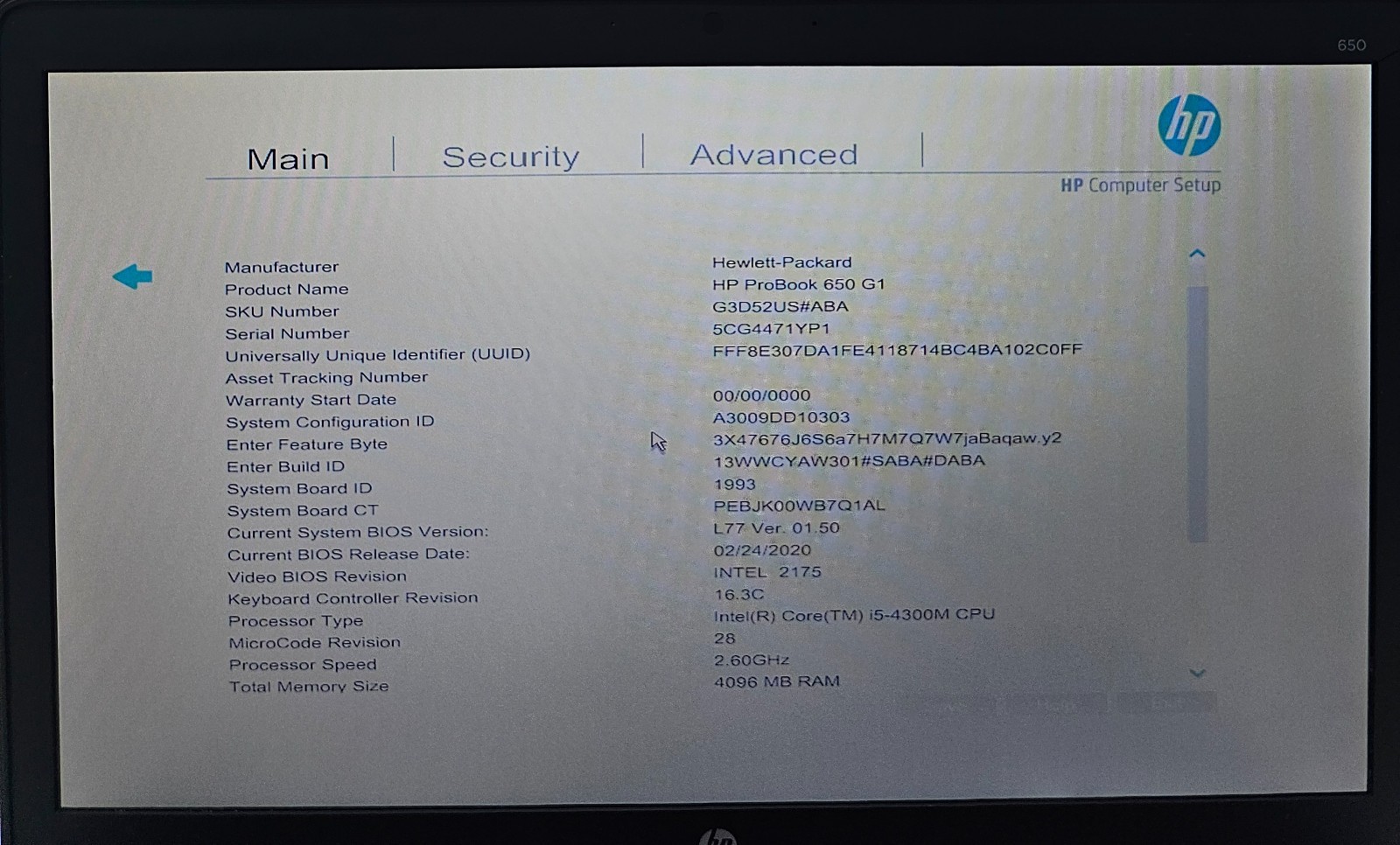 HP ProBook 650 G1 15.6″ Laptop Intel Core i5-4300M 4GB Ram NO HD/OS (FL)