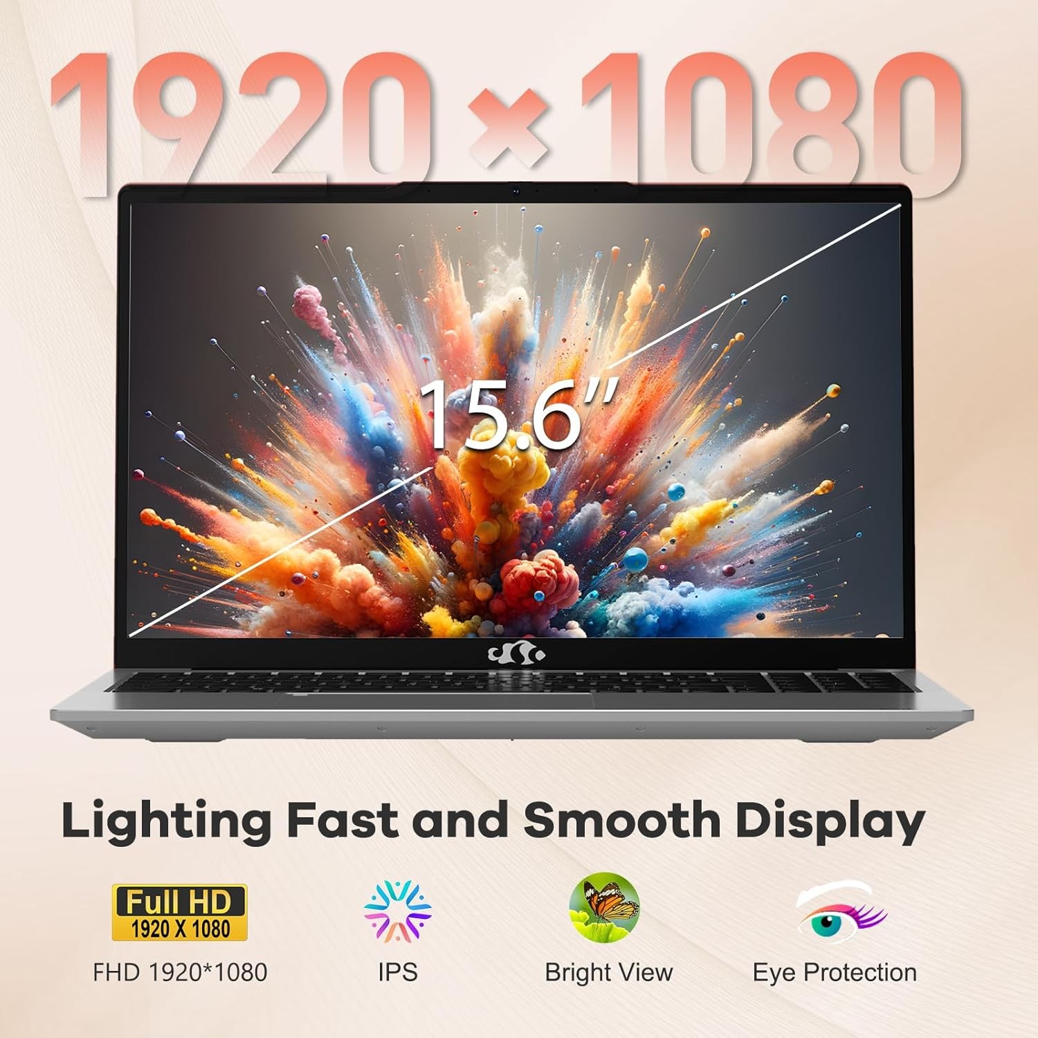 NIMO 15.6” Gaming-Laptop 6-Cores AMD Ryzen 5 6600H 16GB DDR5 512GB SSD 4.5GHz