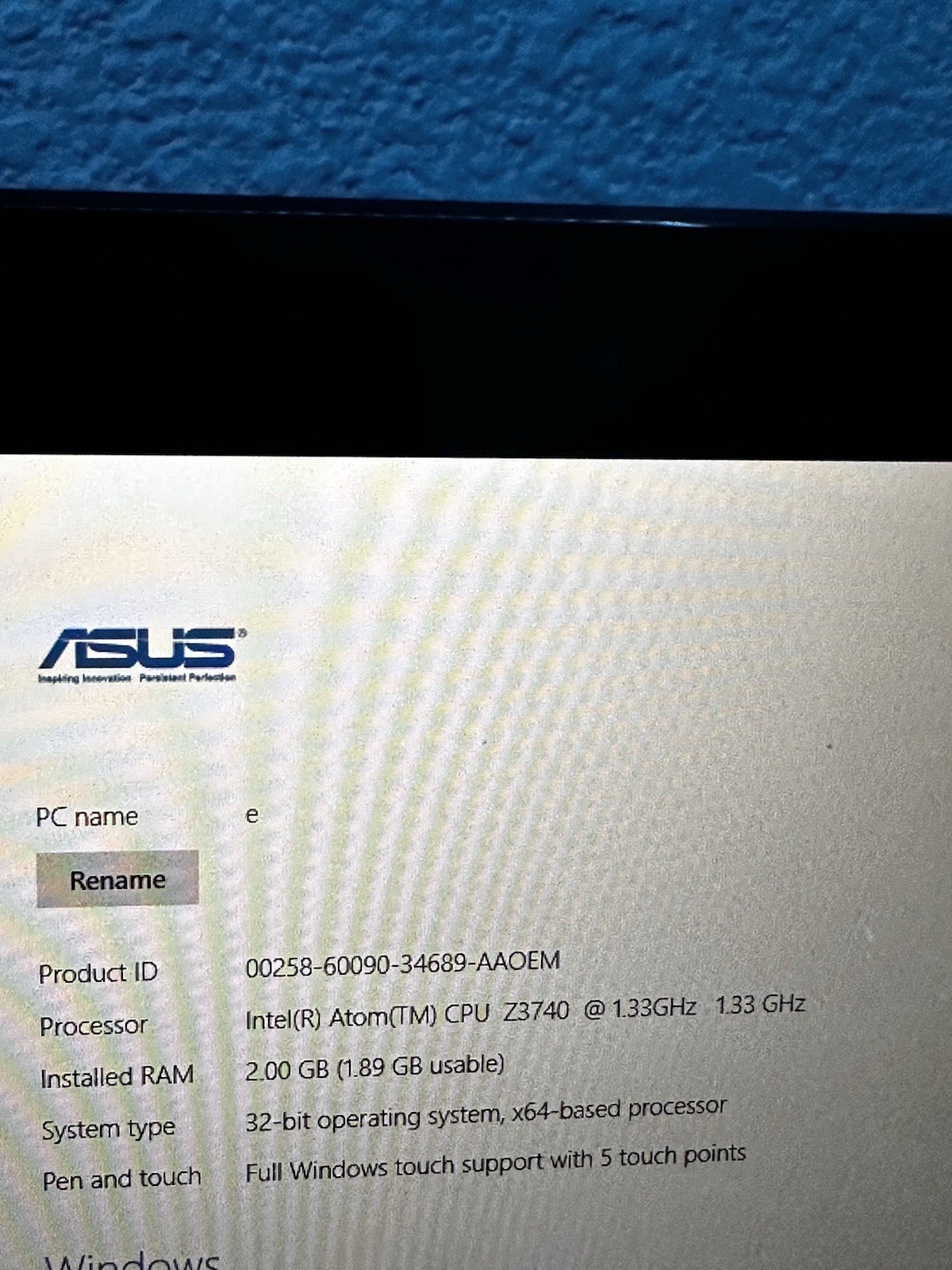 ASUS Transformer Book T100T Full Box Windows 10 Clean & Ready