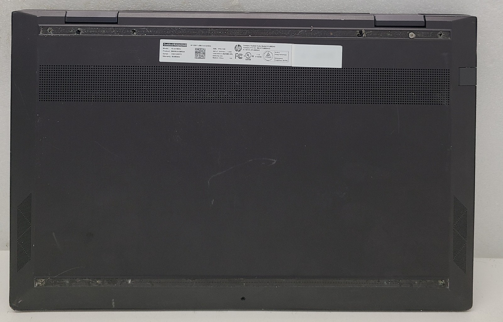 HP Envy x360 15-ee1083cl 15.6″ Laptop AMD Ryzen7 5700U 12GB Ram No HD/OS (FL)