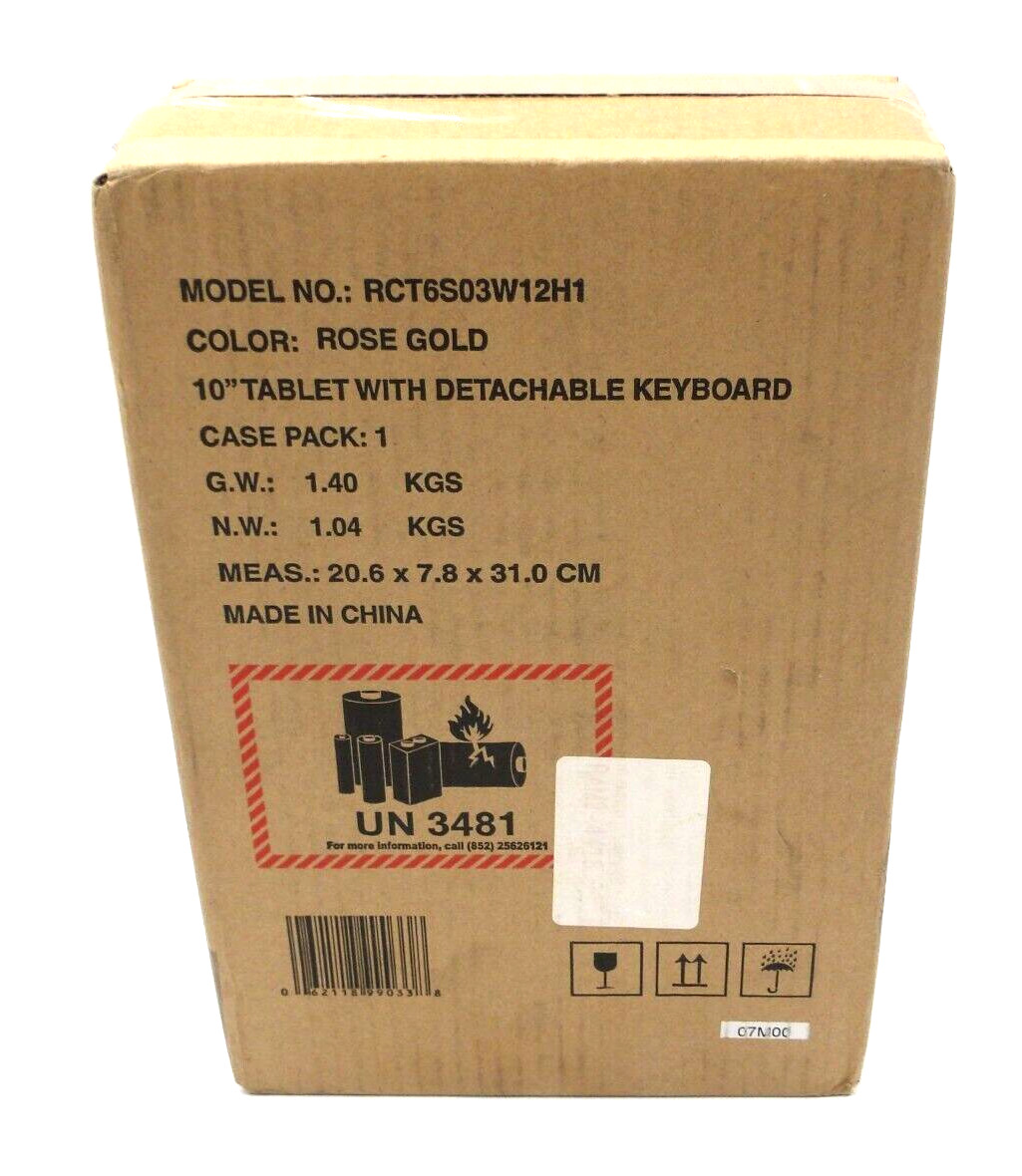 RCA Premier Atlas 10 Pro -S Tablet Laptop Detachable Key Board Color ROSE GOLD
