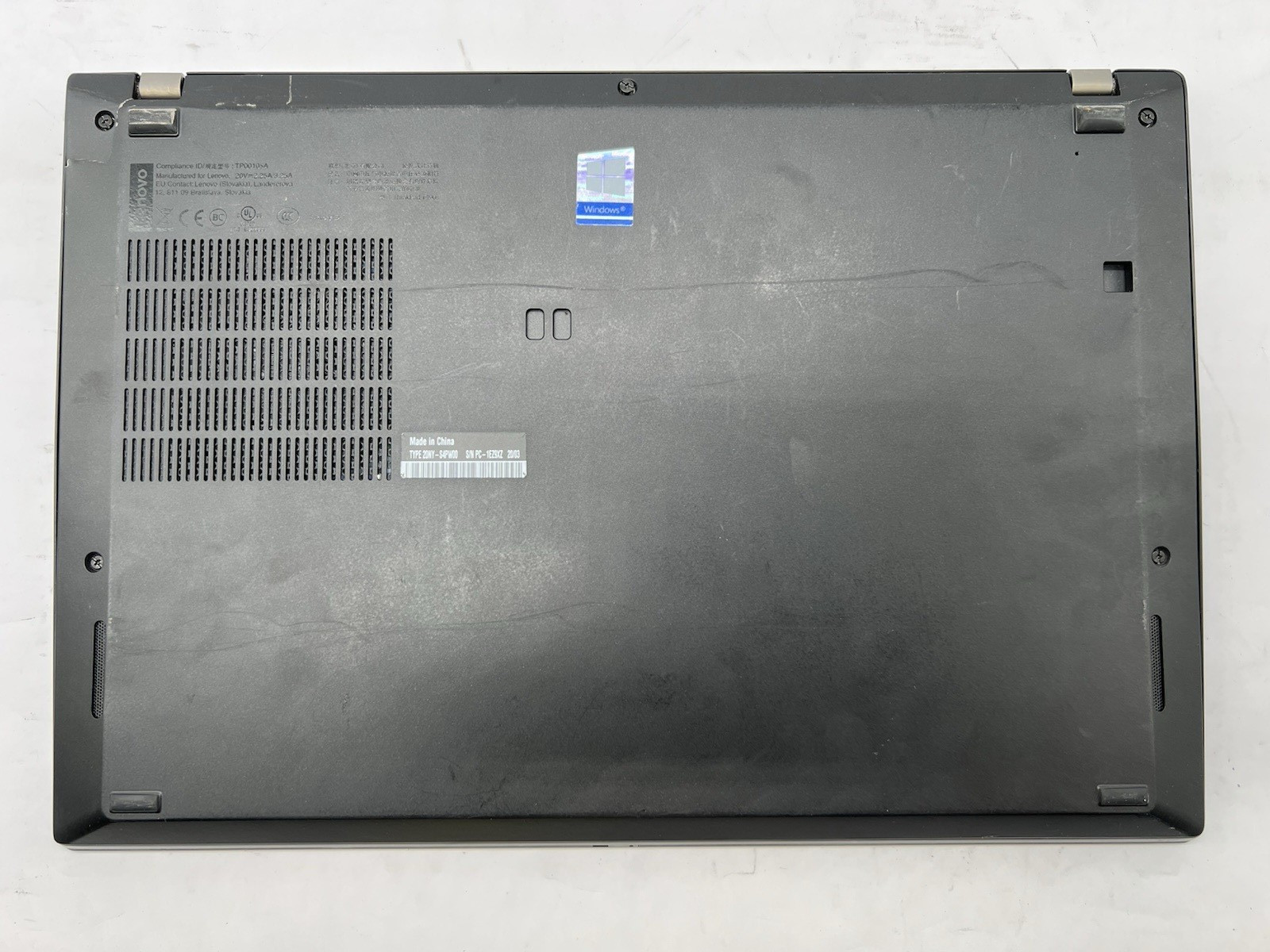 Lenovo ThinkPad T490s, i5-8365U CPU @ 1.60GHz, 16GB RAM-No HDD/OS/Charger