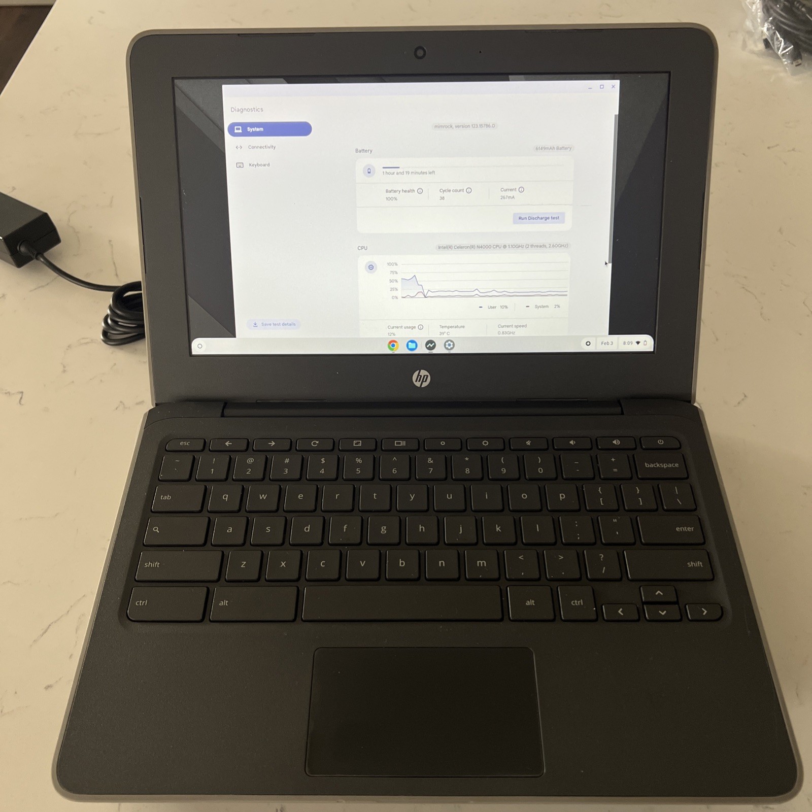 HP Chromebook 11 G7 EE (2GB SSD) Laptop And Charger Used Working Condition