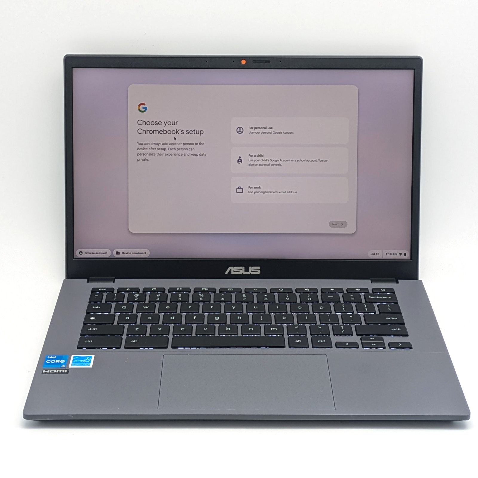 ASUS Chromebook Plus CX34 14″ i5-1235U 16GB DDR5 256GB SSD ChromeOS