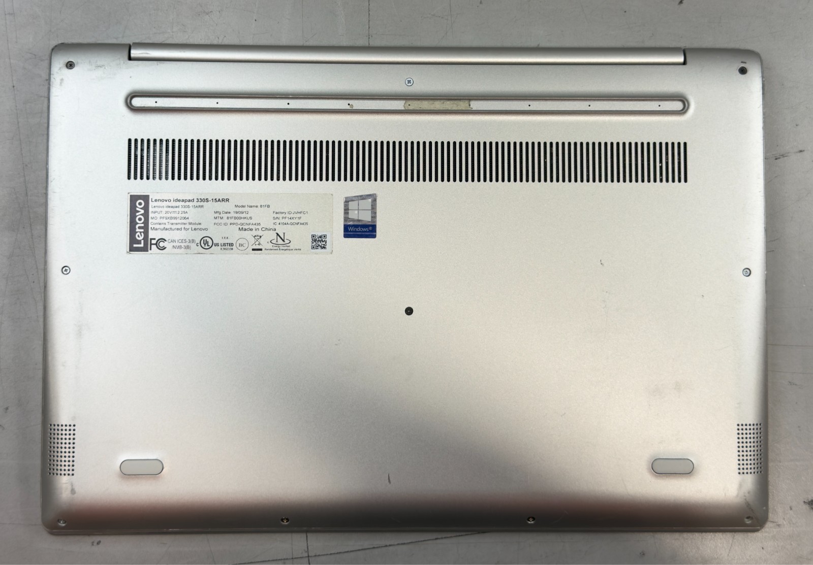 Lenovo Ideapad 330S-15ARR Ryzen 5 2500U / 8GB RAM / NO SSD -RL6011