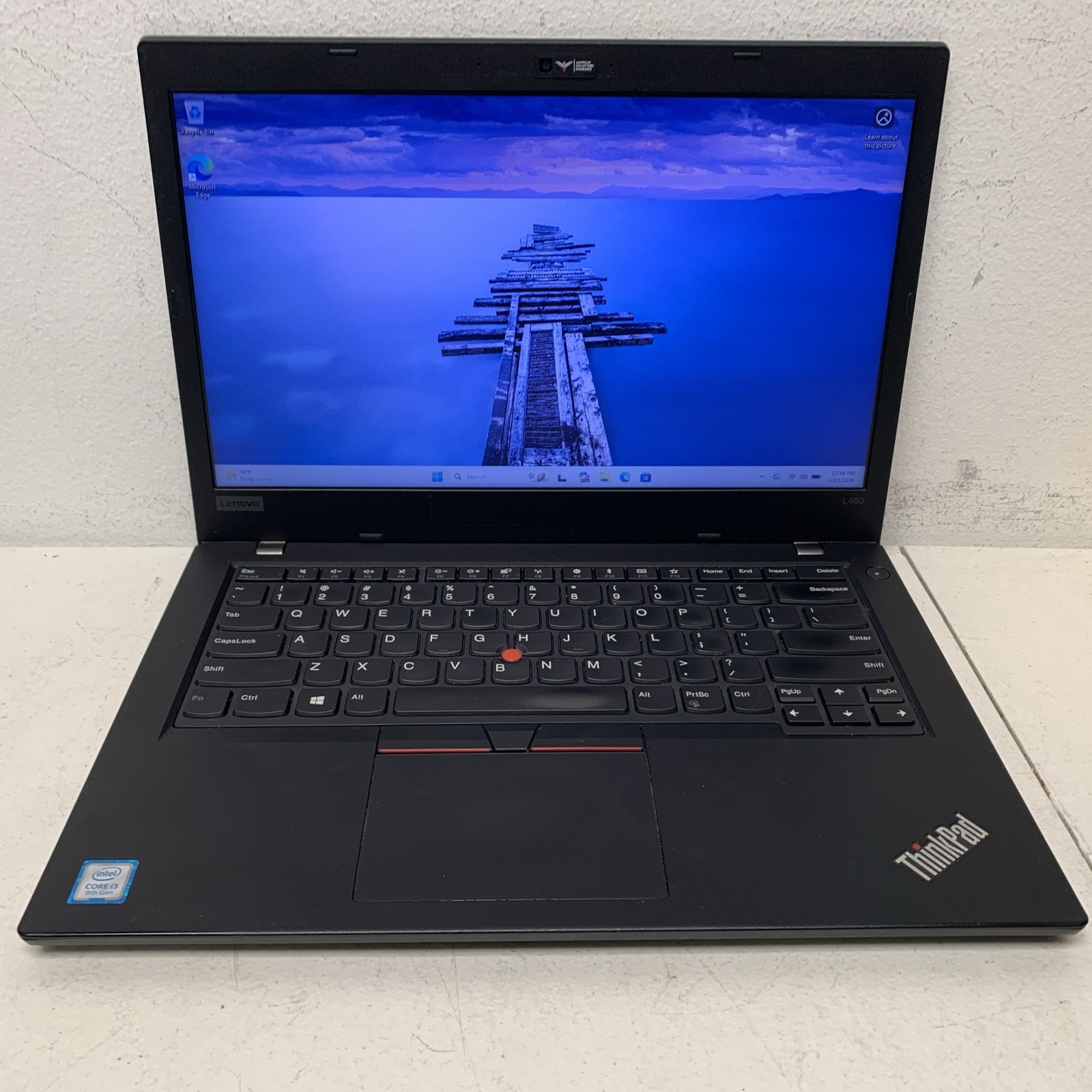 Lenovo ThinkPad L480 14″ Core i3-8130U 2.20 GHz 8GB RAM 256 GB SSD Wind 11 Pro