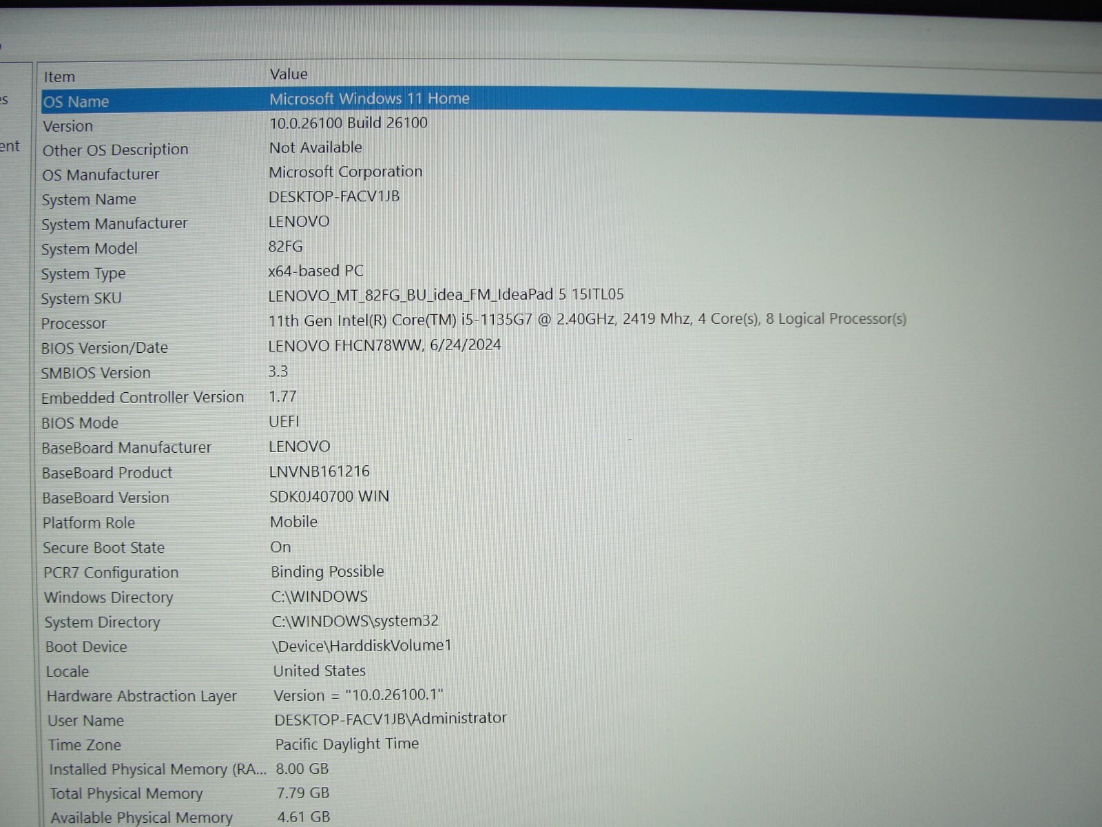 Lenovo IdeaPad 5 15ITL05 15.6” FHD Intel Core i5-1135G7 2.4GHz 8GB SSD 256GB