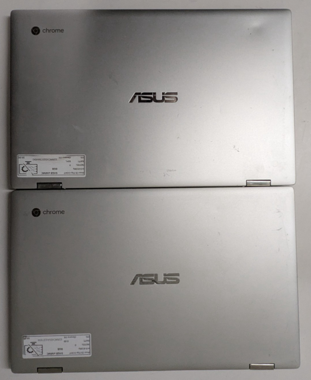 Lot of 2 Asus Chromebook Flip C434T 14″ Intel M3-8100Y 1.30GHz 4GB RAM 64GB eMMC