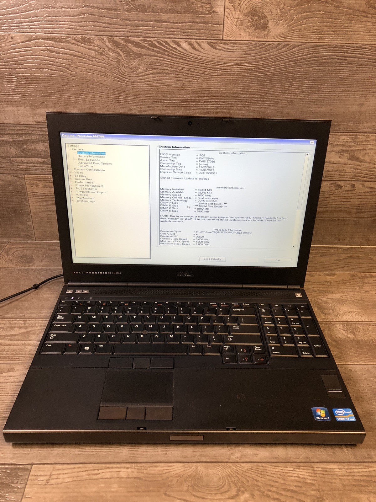 Dell Precision M4700 15.6″ Intel Core i7- 3720QM 2.60GHz 16GB DDR3 UNLOCKED