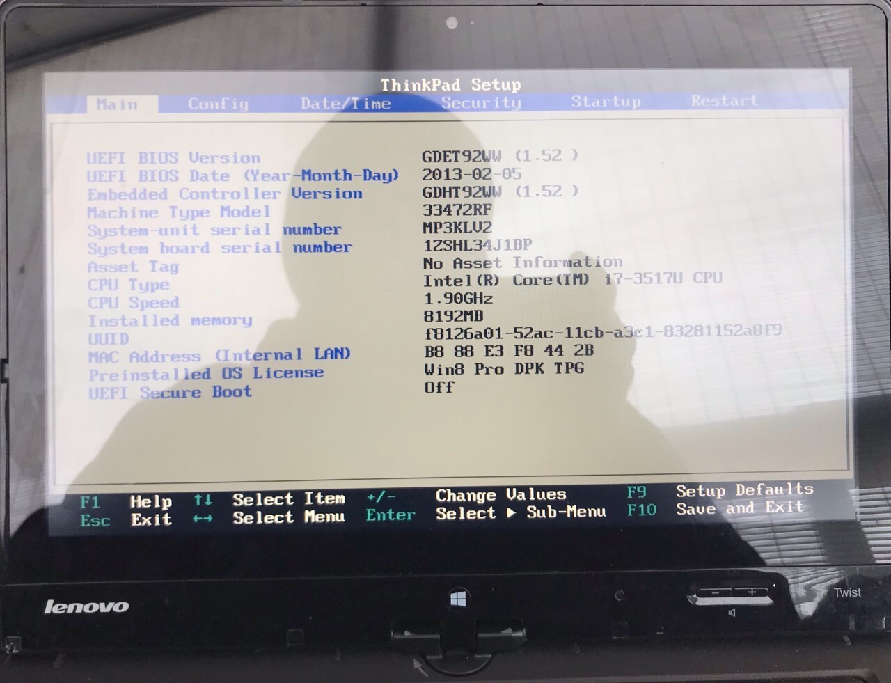 lenovo thinkpad twist s230u / i7-3517U / 1.90 / 8 GB RAM / 256 GB HDD / PLS READ