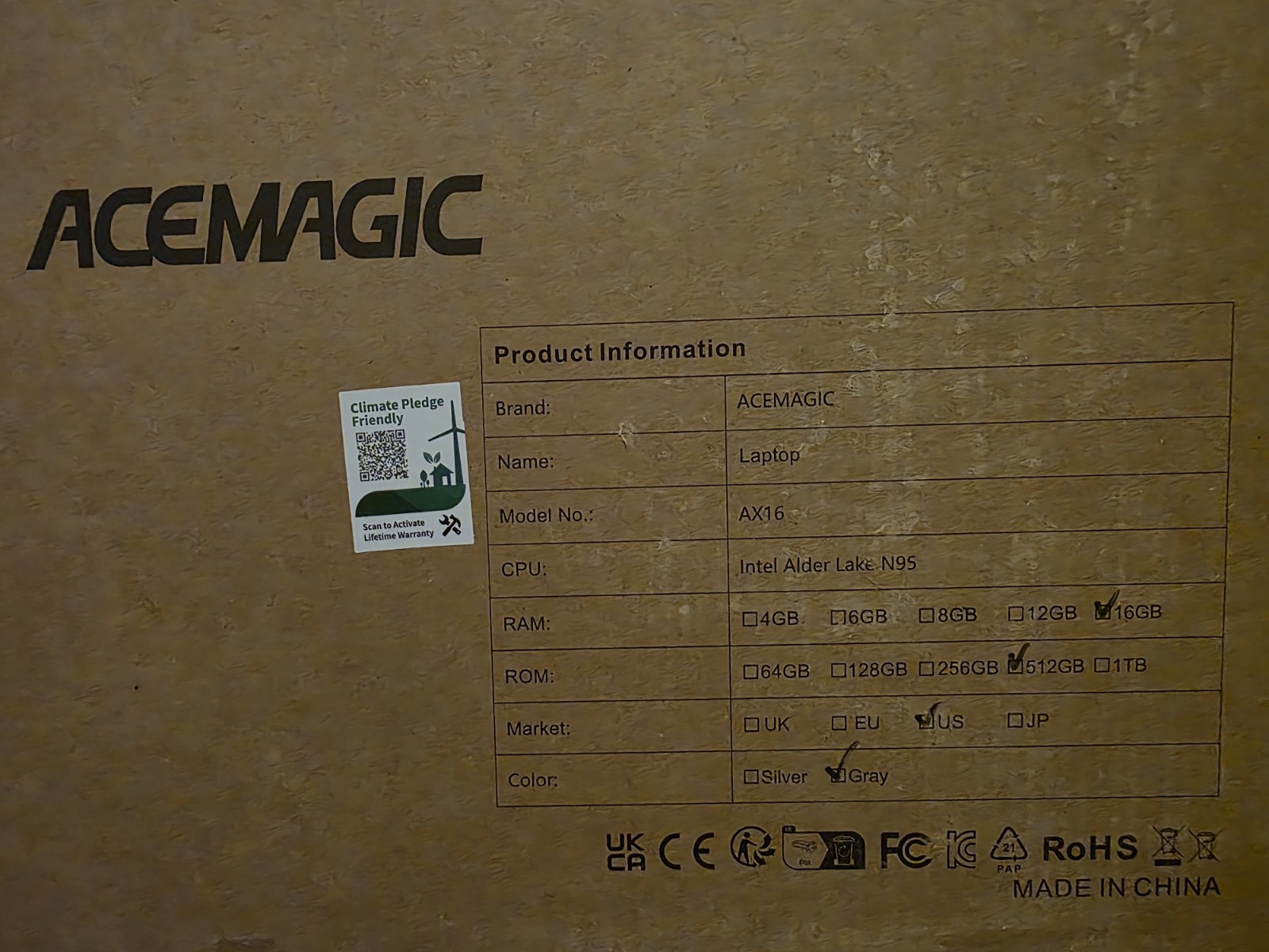 ACEMAGIC AX16 15.6 in (512GB SSD, Intel Alder Lake N95, 1.7GHz, 16GB RAM) Laptop