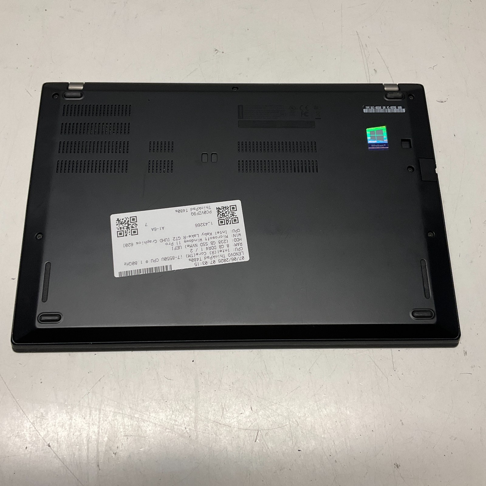 Lenovo ThinkPad T480s Intel i7-8th Gen 1.90GHz 8GB RAM 256GB SSD Windows 11 Pro
