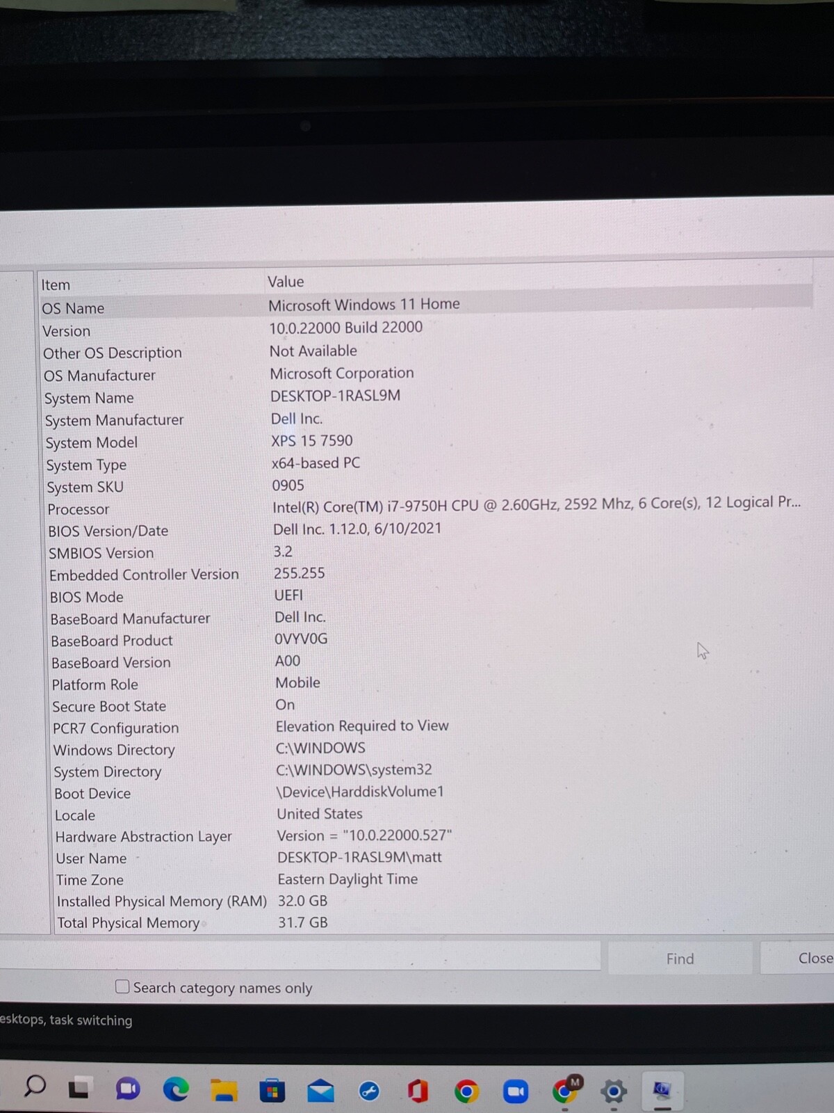 Dell XPS 15 7590 15.6″ (1TB SSD, Intel Core i7 9th Gen., 2.60GHz, 32GB ) Laptop