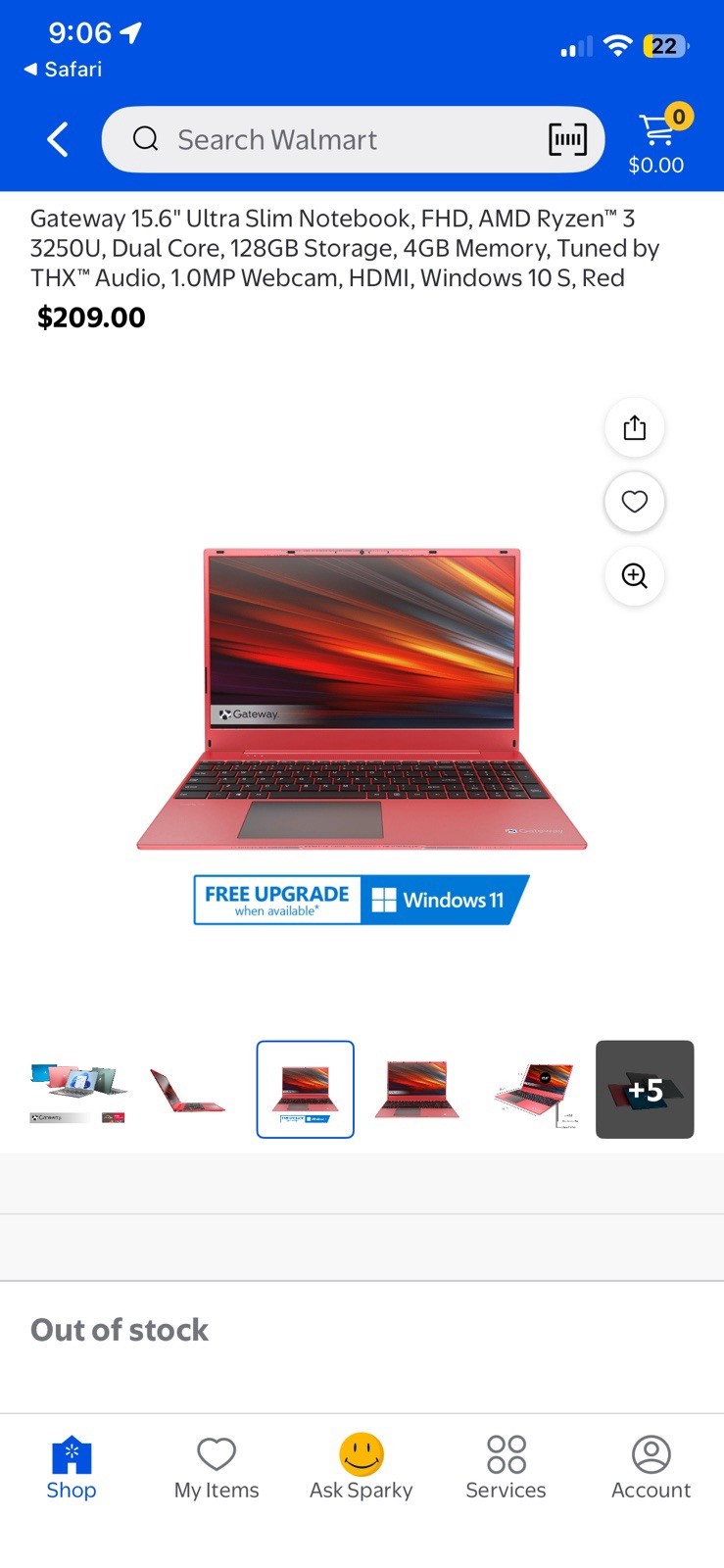 Gateway GWTN156-11BK 15.6″ Laptop Intel Pentium Silver 128GB SSD Wi-Fi Webcam