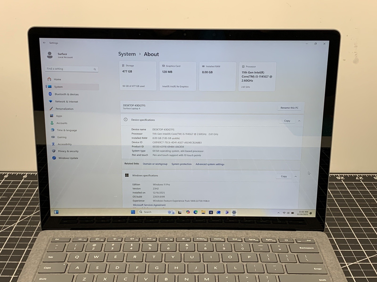 Microsoft Surface Laptop 4 1950 Intel i5-1145G7 | 512GB SSD, 8GB RAM | #P196