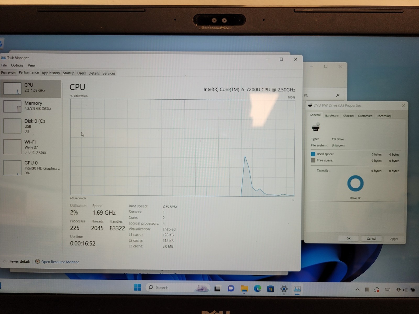 Dell inspiron 5567 15.6″touch i5-7200u 2.5ghz 8gb ram no ssd Parts READ FVKCRC2