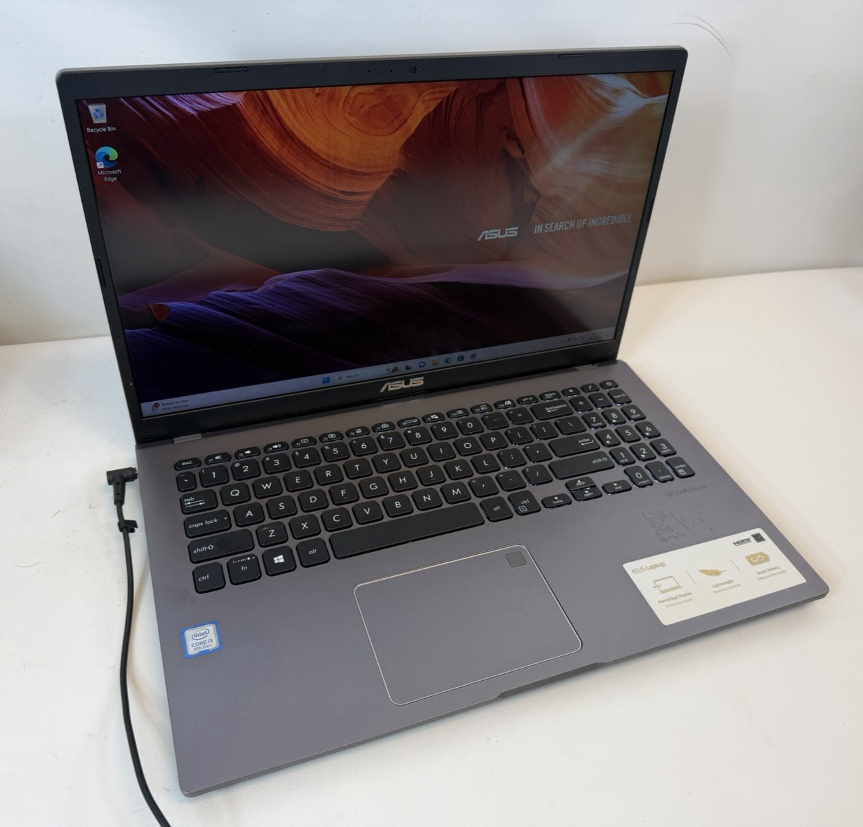 ASUS Vivobook X509FA-RH3 15″ Intel i3-8145U 8GB DDR4 512GB SSD Windows 11 Home