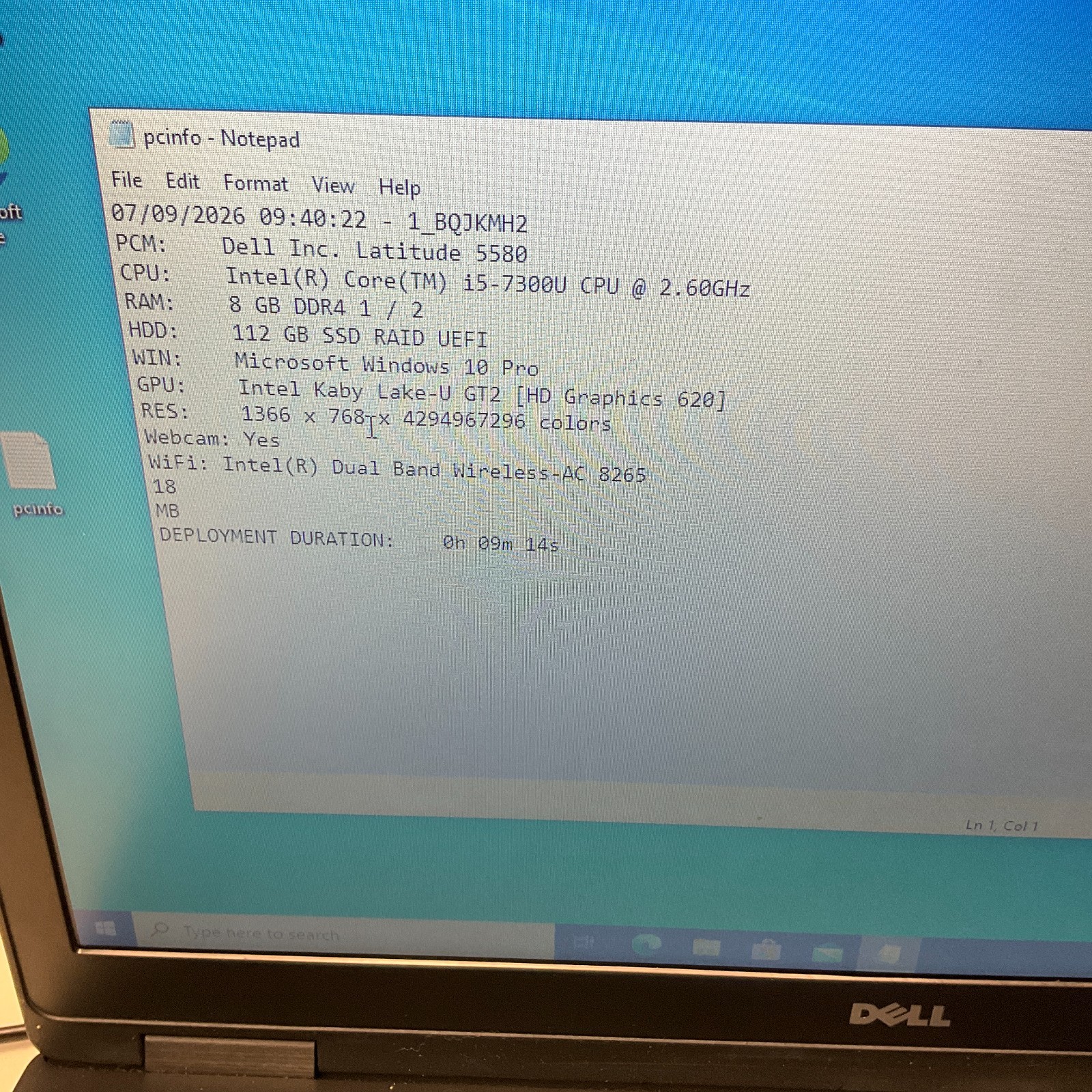 Dell Latitude 5580 | Intel i5-7300U | 8GB DDR4 128GB SSD Windows 10 Pro Laptop