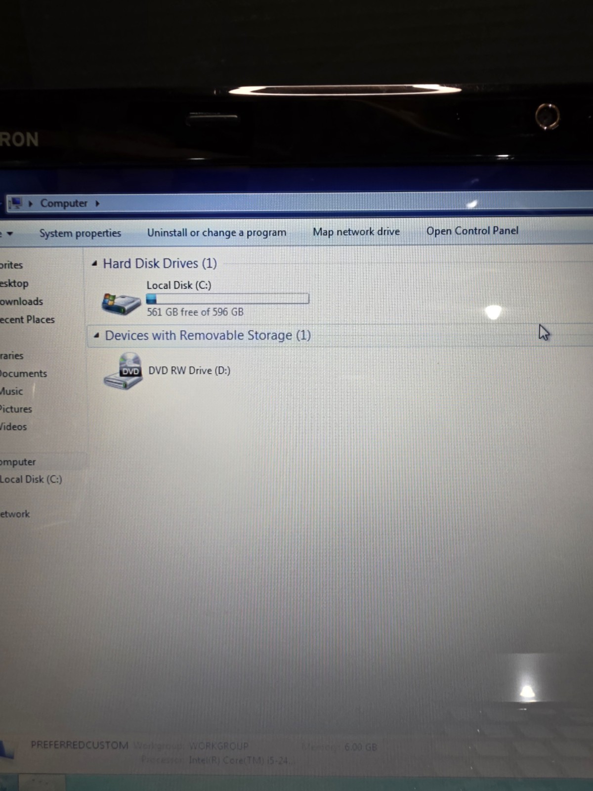Dell Inspiron N5110 Windows 7 Ultimate Intel Core i5 6GB RAM 596GB HD Dead Batte