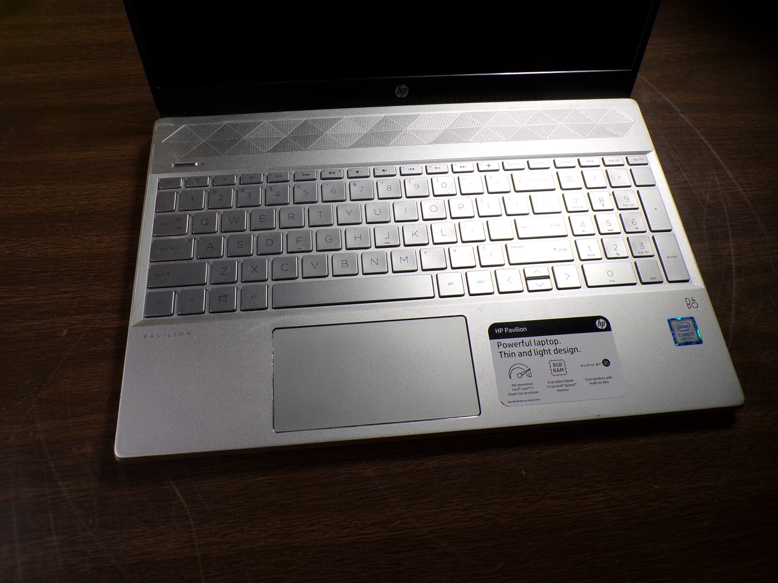 HP PAVILION I5-CS2XXX INTEL CORE I7-8565U 1.80GHZ 8GB RAM **NO HD/ NO CADDIE