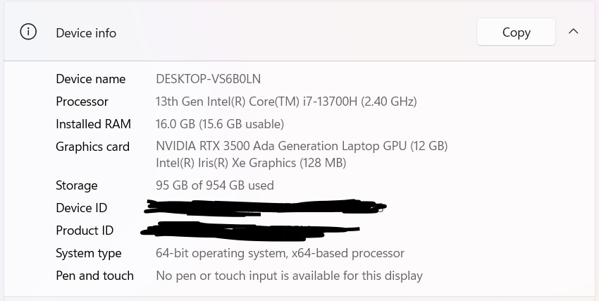 Dell Precision 5680 i7-13700H 16GB LPDDR5 1TB SSD 16″ FHD Win 11 PRO (9264)
