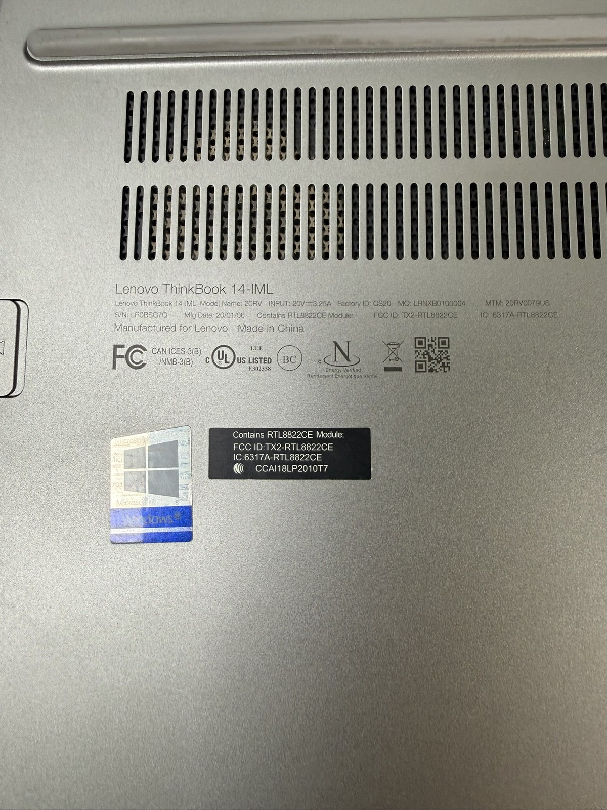 Lenovo ThinkBook 14-IML i7-10510U 1.8GHz 12GB DDR4 512GB NVMe Win11Pro – READ