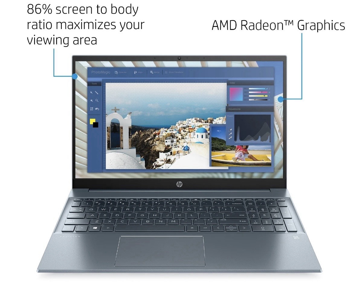 HP Pavilion 15-eh1070wm 15.6″ (512GB SSD, Ryzen 7 5700U, 1.8 GHz, 8GB RAM)…