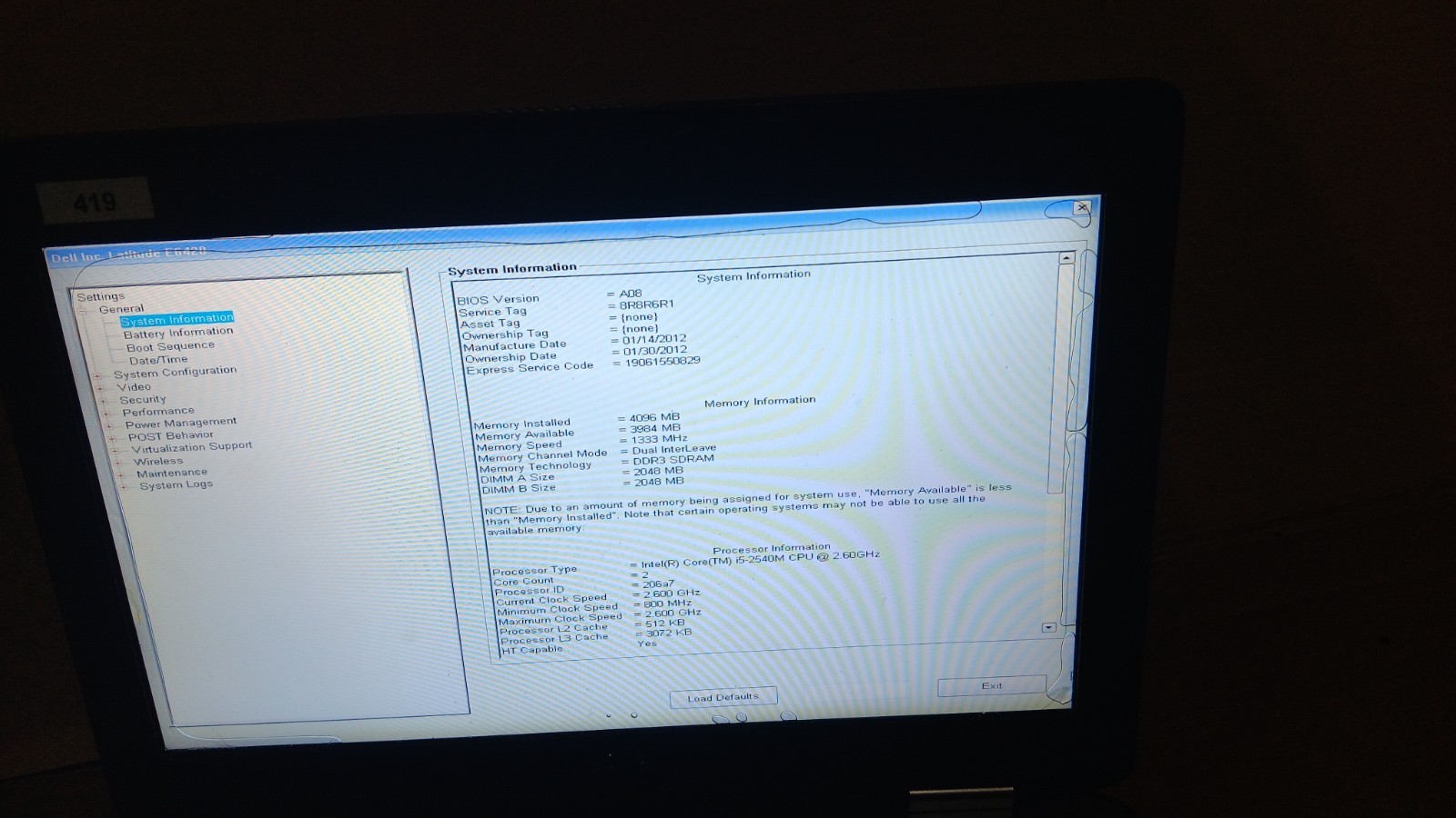 Lot of 2 Dell Latitude E6420 ATG 14″ Laptop Core i5 2540m @ 2.6GHz 14″ LCD Parts