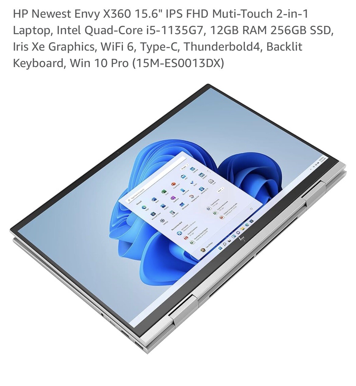 HP Envy 2022 x360 15.6” IPS Multi Touch 2- In 1 Laptop Intel Core i7 Processor