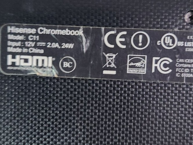 Hisense Chromebook C11 for parts