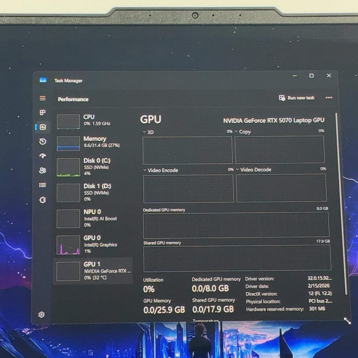 Lenovo Legion Pro 5 Core Ultra 9 275HX 2.7GHz 32GB RAM 2TB SSD GeForce RTX 5070