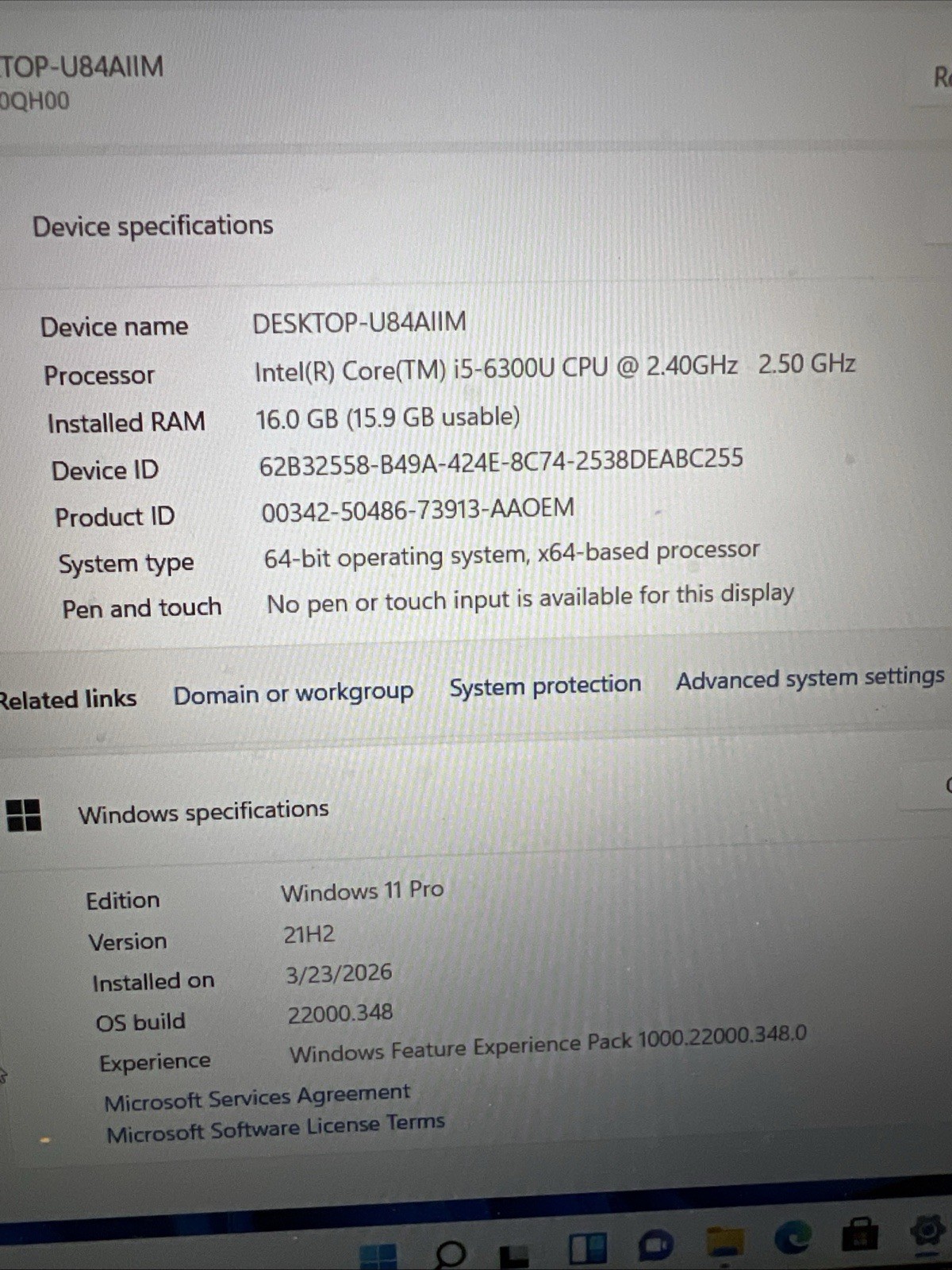 Lot Of 5 Lenovo ThinkPad T560|Core i5@2.40GHz|16GB RAM|500GB SSD|WIN 11