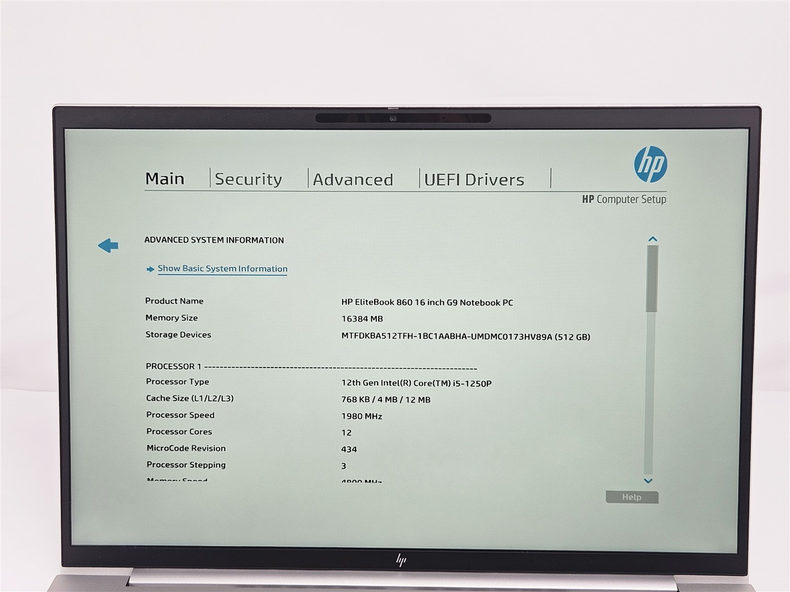HP 16″ EliteBook 860 G9 i5-1250P 16GB RAM 512GB NVMe Intel Iris Xe