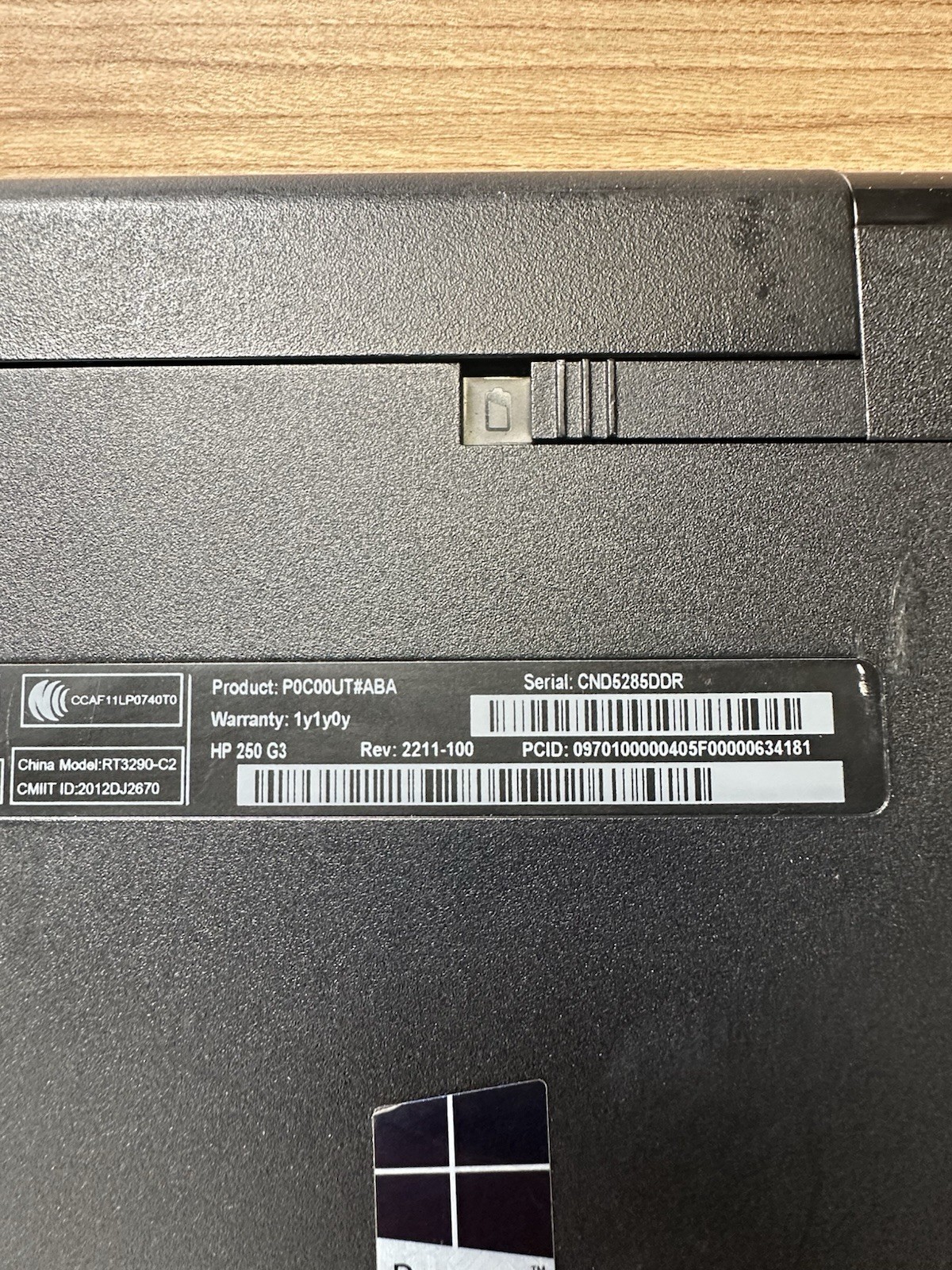 HP 250 G3 Intel Core i3 4005u 1.7GHz 4GB RAM 500GB HDD (NO OS NO POWER SUPPLY)