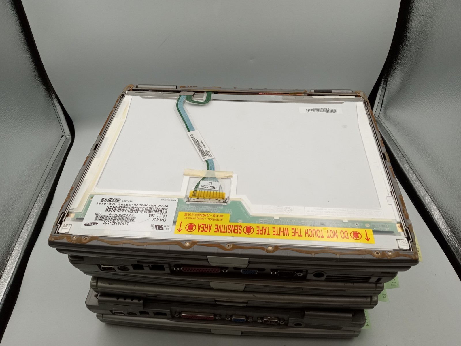 Lot of 6 – Dell D600 / 600m 14″ Laptops Intel Pentium CPU – PARTS / REPAIR -RR