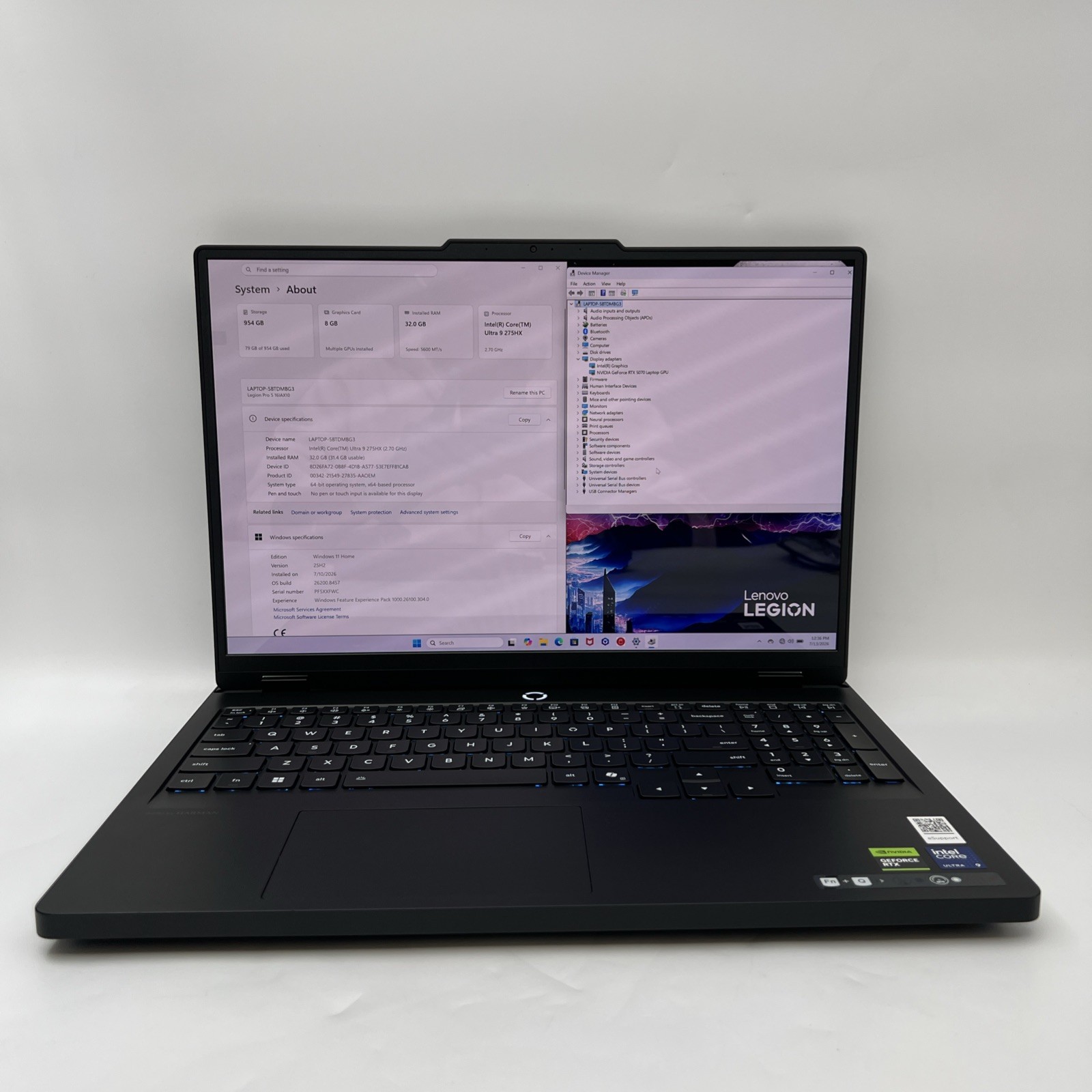 Lenovo Legion Pro 5 16IAX10H 16″ Ultra 9 275HX 32GB 1TB SSD RTX 5070 – Used