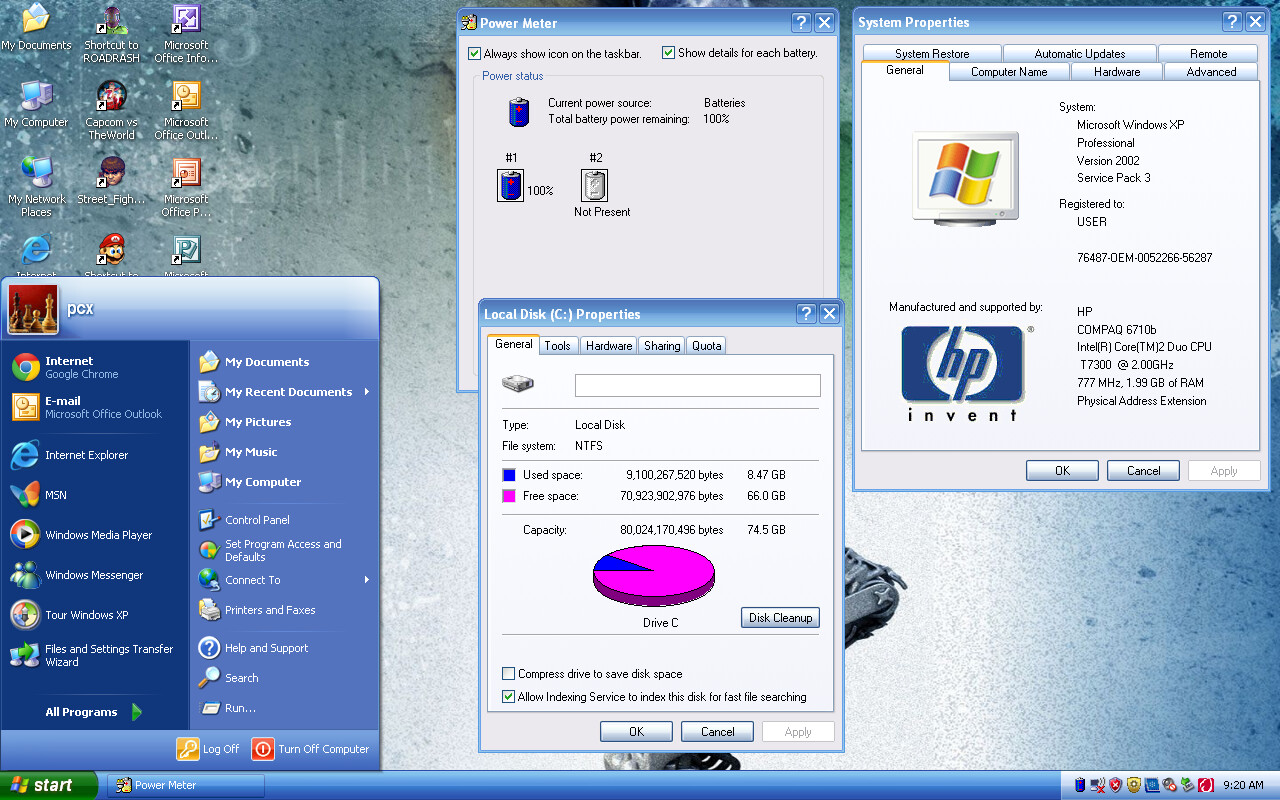 HP Compaq 6710b 15.4″ Laptop 2.0GHz 2GB 80GB HDD DVD WIFI LAN S-VIDEO WINDOWS XP