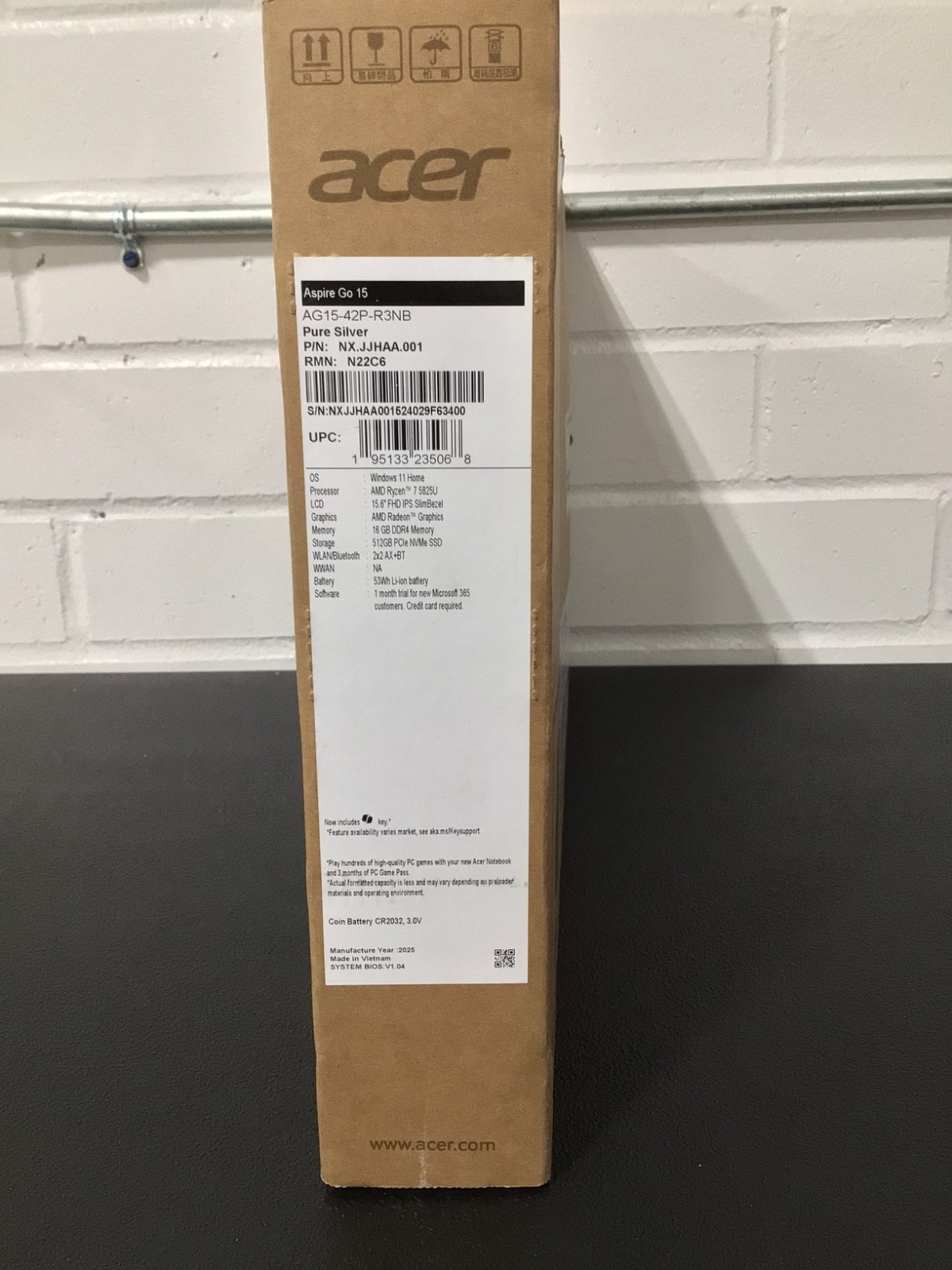 Acer Aspire Go 15 Laptop 15.6″ FHD AMD Ryzen 7 16GB RAM 512GB SSD