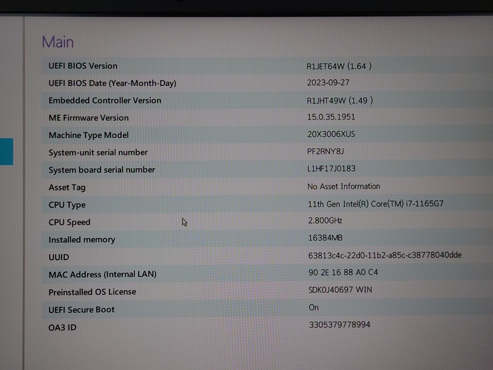 Lenovo ThinkPad L15 Gen 2 15.6″ FHD i7-1165G7 16GB RAM 256GB SSD No OS